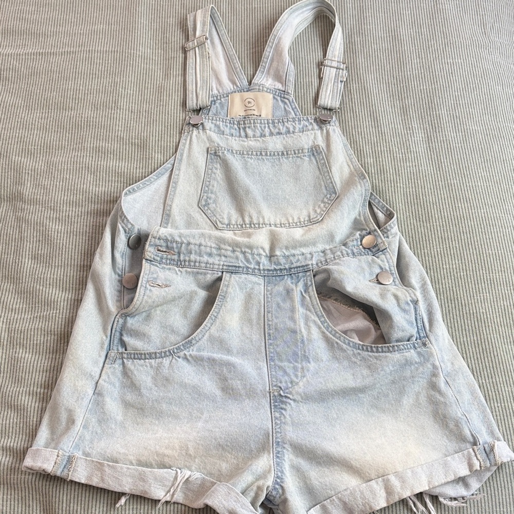 Cotton On Light Blue Denim Overalls
